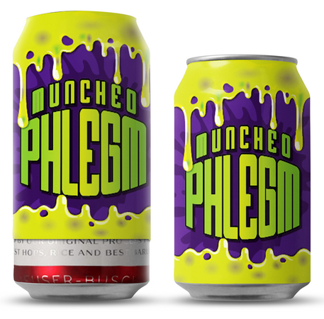 Munched Phlegm Beersy Silicone Sleeve Hide-a-Beer Can Cooler