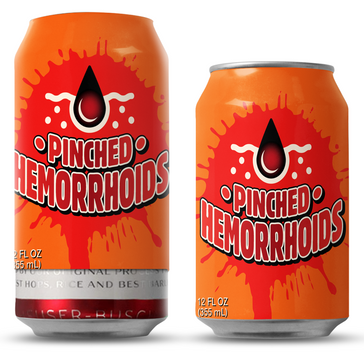 Pinched Hemorrhoids Beersy Silicone Sleeve Hide-a-Beer Can Cooler