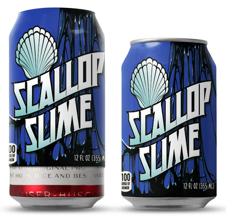 Scallop Slime Beersy Silicone Sleeve Hide-a-Beer Can Cooler