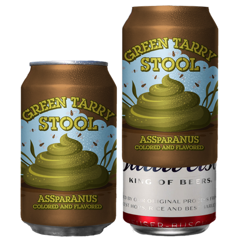 Green Tarry Stool Beersy Silicone Sleeve Hide-a-Beer Can Cooler