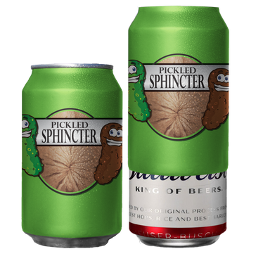 Pickled Sphincter Beersy Silicone Sleeve Hide-a-Beer Can Cooler