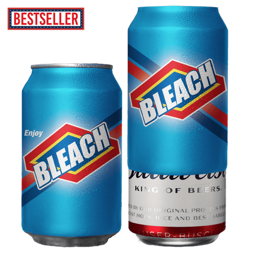 Bleach Beersy Silicone Sleeve Hide-a-Beer Can Cooler