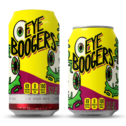 Eye Boogers Beersy Silicone Sleeve Hide-a-Beer Can Cooler